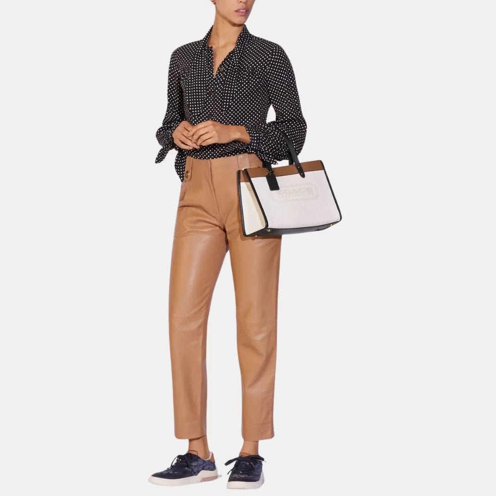 Coach Field 30 Tote in Colourblock (White) - DIVA ONLINE STORE