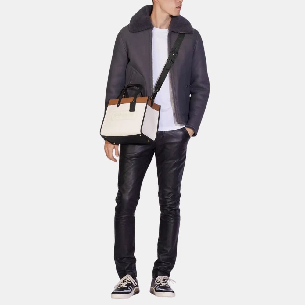 Coach Field 30 Tote in Colourblock (White) - DIVA ONLINE STORE