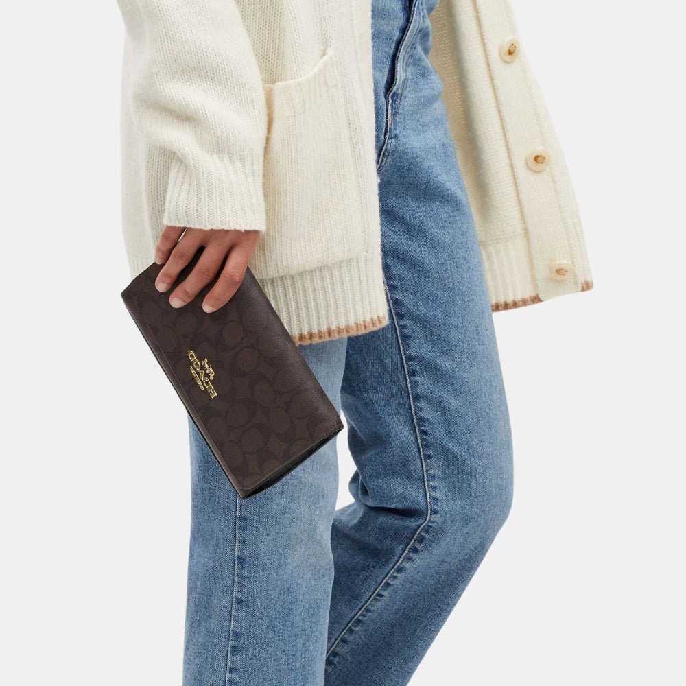 Coach Flap Clutch Crossbody in Signature Canvas - DIVA ONLINE STORE