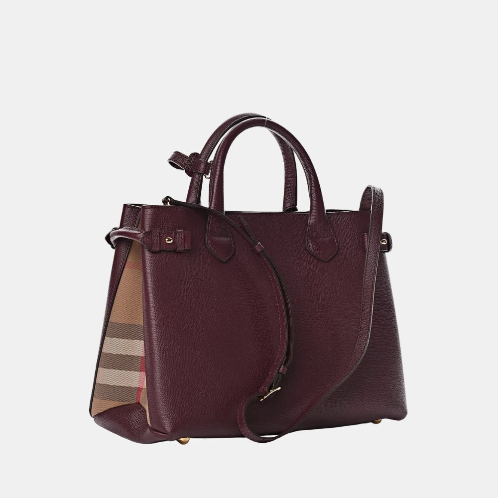 Burberry Medium Banner Tote Bag (Maroon) - DIVA ONLINE STORE