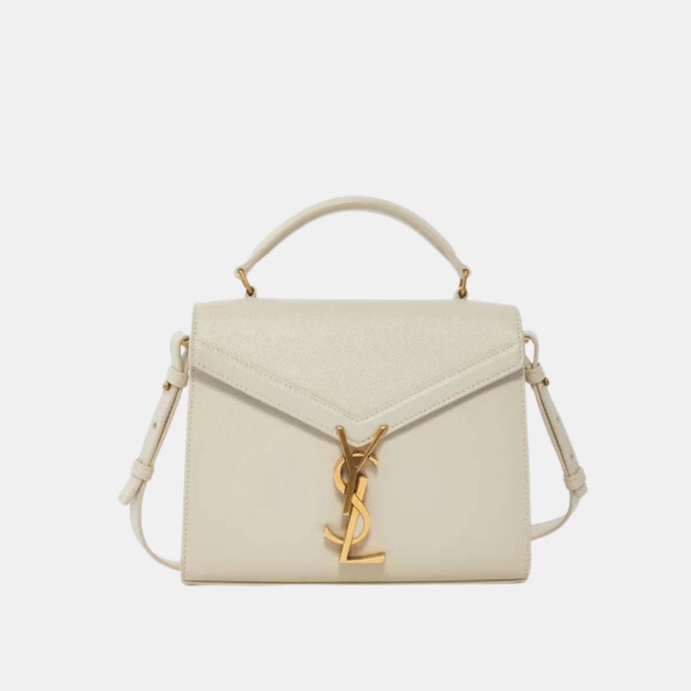 Saint Laurent Cassandra Mini Top Handle Bag (White) - DIVA ONLINE STORE