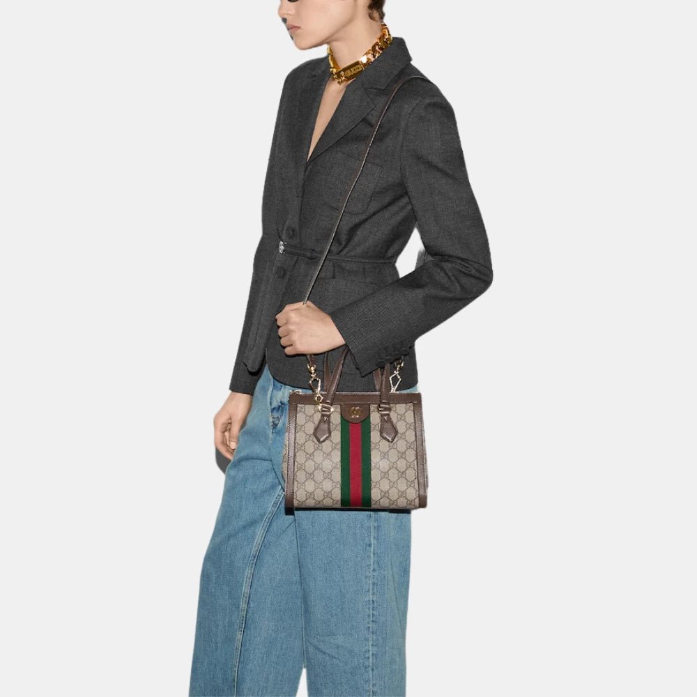 Gucci Ophidia Small Tote Bag (Beige/Ebony) - DIVA ONLINE STORE