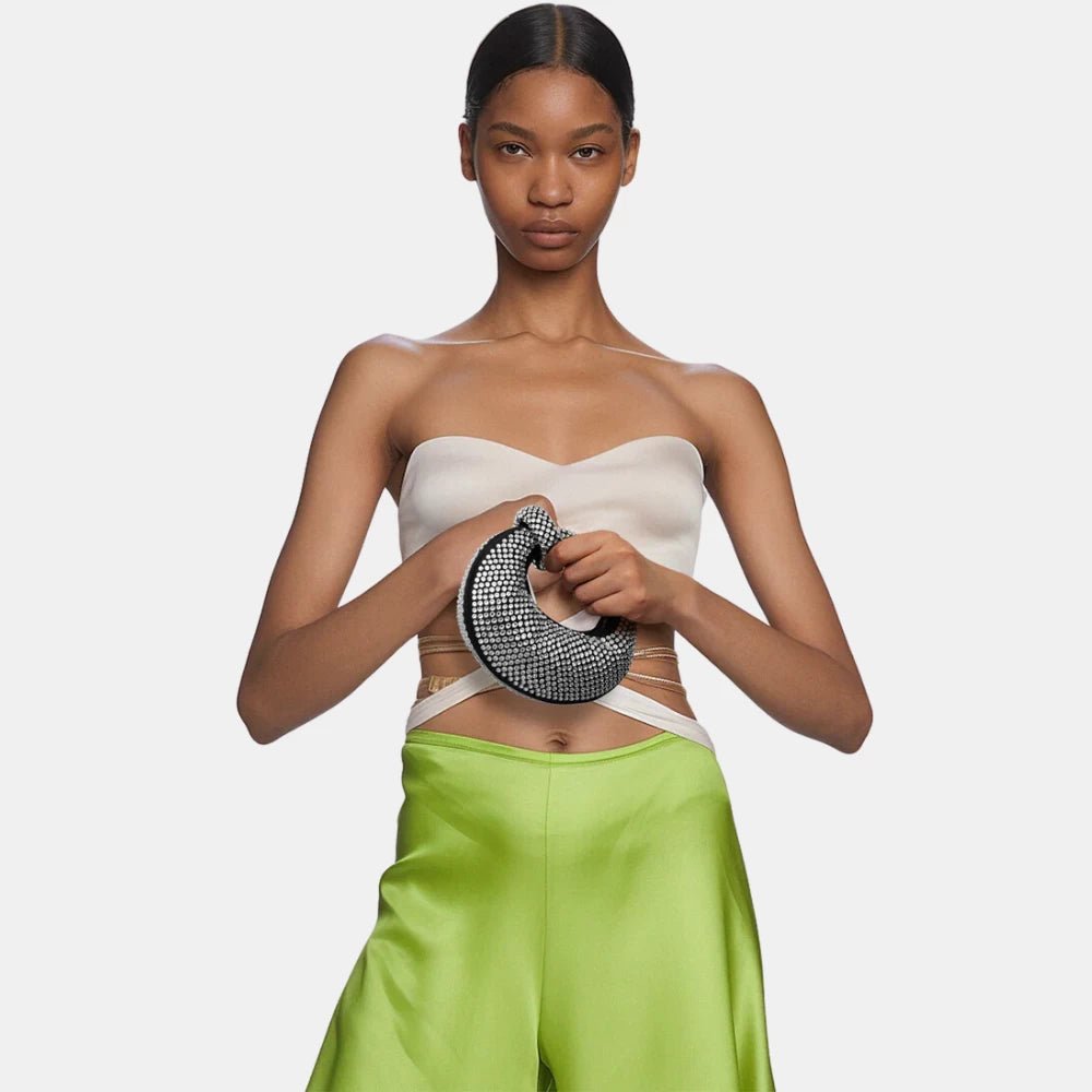 JW Pei Abacus Artificial Crystal Mini Top Handle Bag - DIVA ONLINE STORE