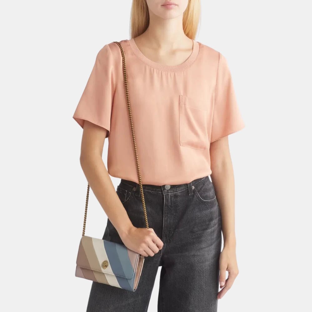 Kurt Geiger Soho Stripe Chain Wallet - DIVA ONLINE STORE