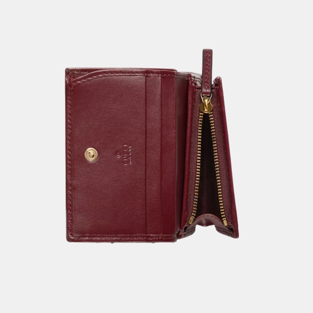 Gucci GG Marmont Card Case Wallet (Red) - DIVA ONLINE STORE