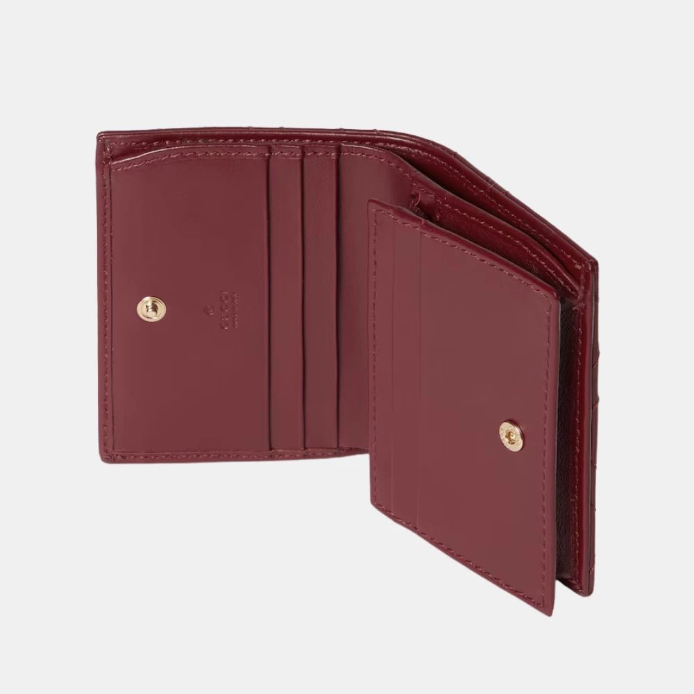 Gucci GG Marmont Card Case Wallet (Red) - DIVA ONLINE STORE