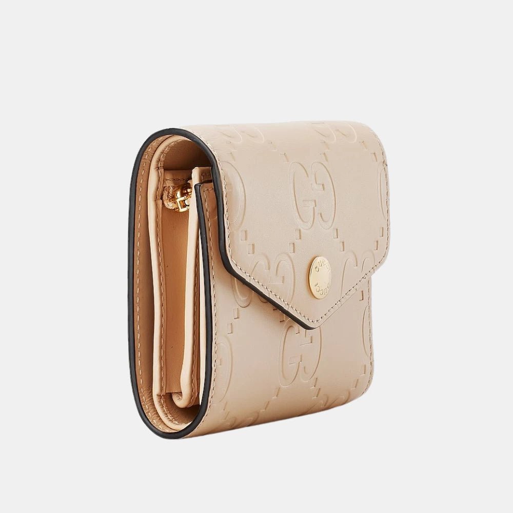 Gucci GG Medium Wallet in Leather (Light Beige) - DIVA ONLINE STORE