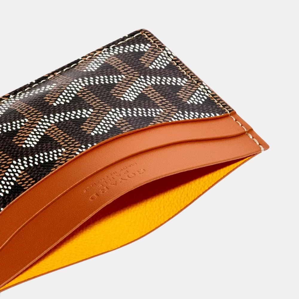 Goyard Saint - Sulpice Card Wallet (Black & Tan) - DIVA ONLINE STORE