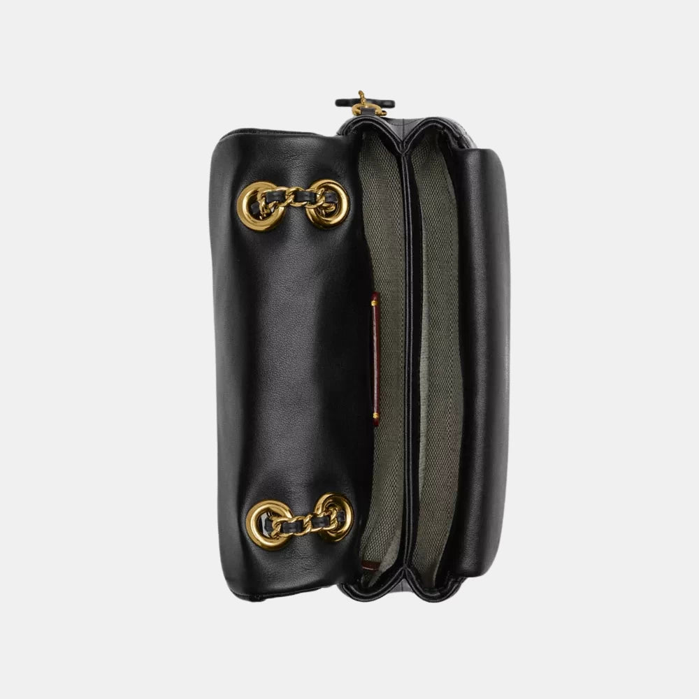 Coach Quilted Tabby Shoulder Bag (Black/Gold) - DIVA ONLINE STORE