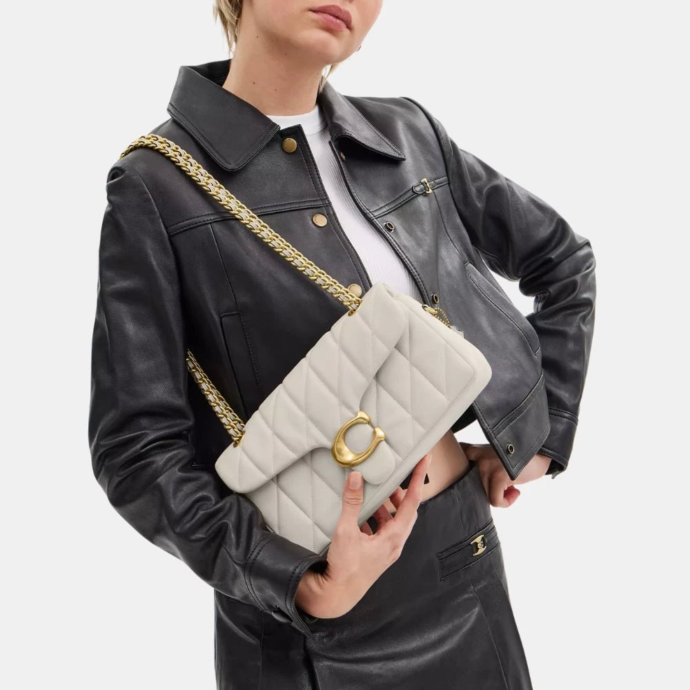 Coach Quilted Tabby Shoulder Bag (Chalk) - DIVA ONLINE STORE
