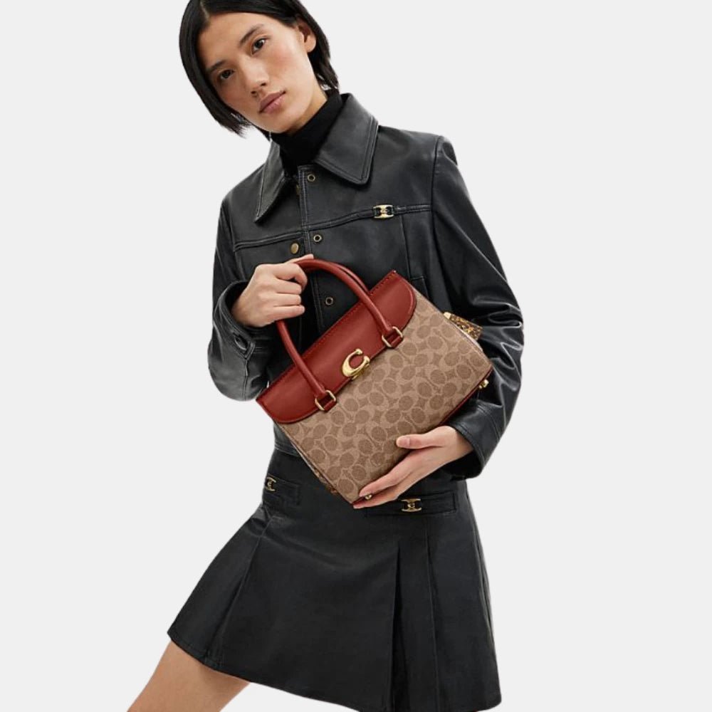 Coach Broome Carryall In Signature Canvas With Snakeskin Detail - DIVA ONLINE STORE