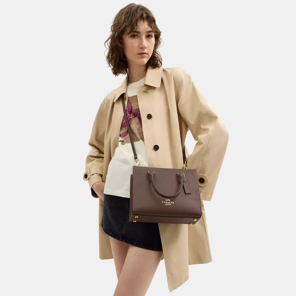Coach Maggie Small Tote Bag (Dark Stone) - DIVA ONLINE STORE