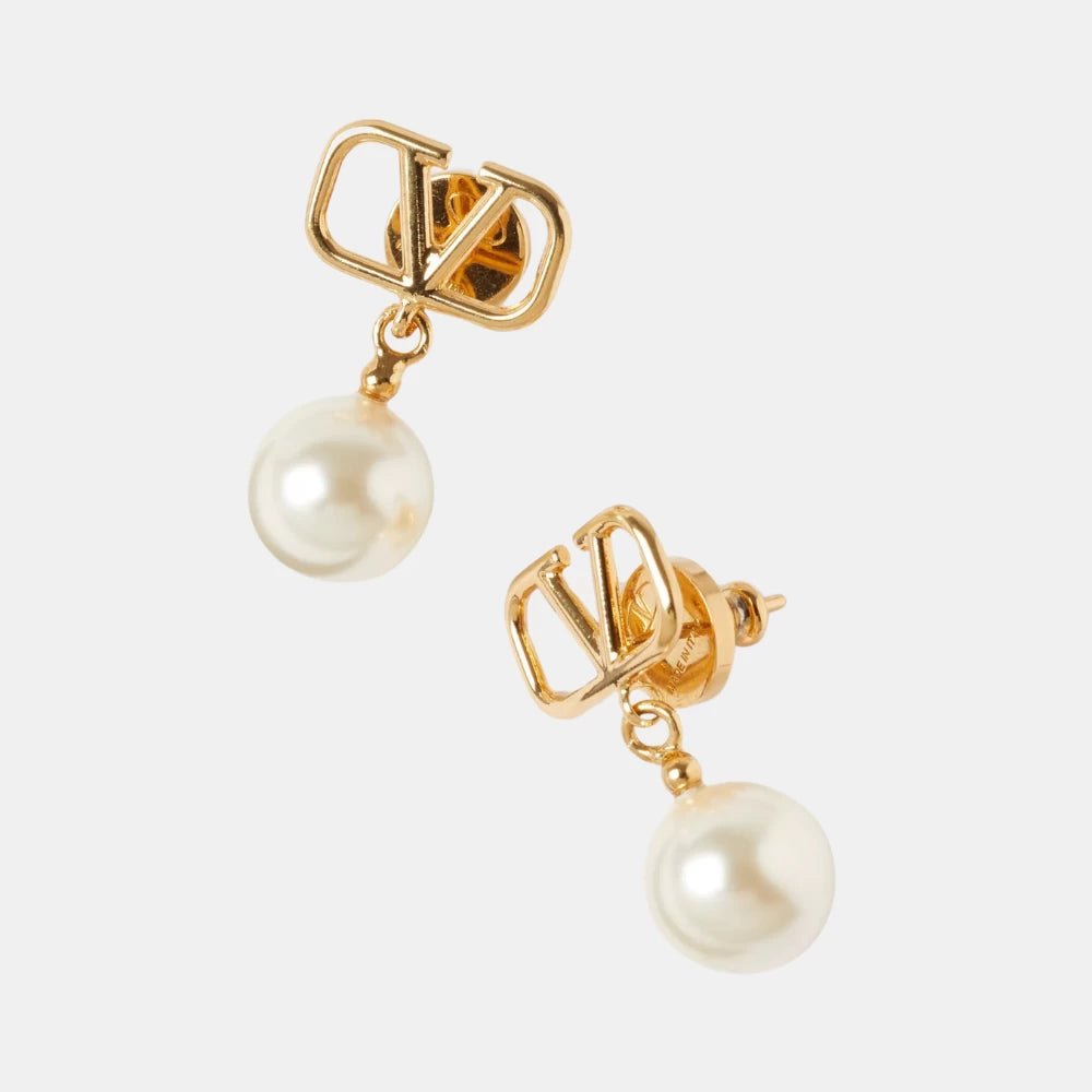 Valentino VLogo Earrings With Swarovski Pearls - DIVA ONLINE STORE