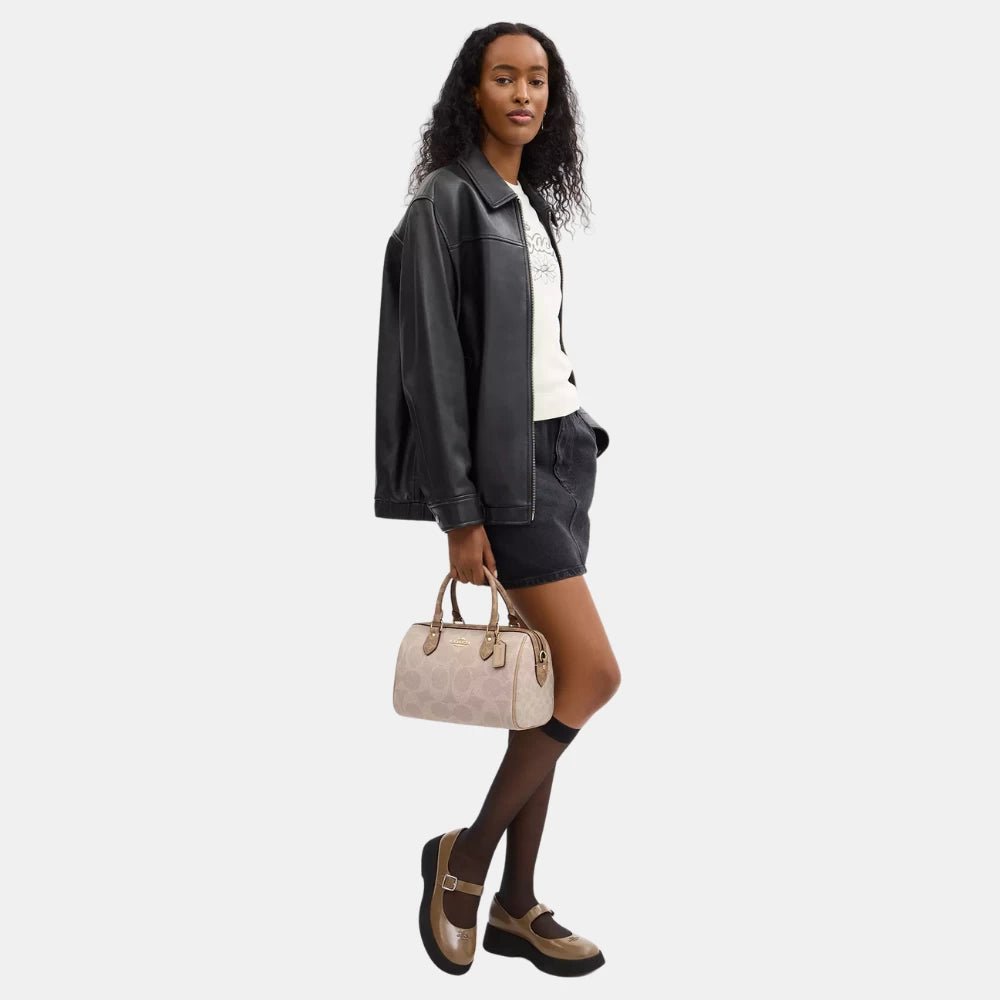 Coach Rowan Satchel Bag In Blocked Signature Canvas - DIVA ONLINE STORE