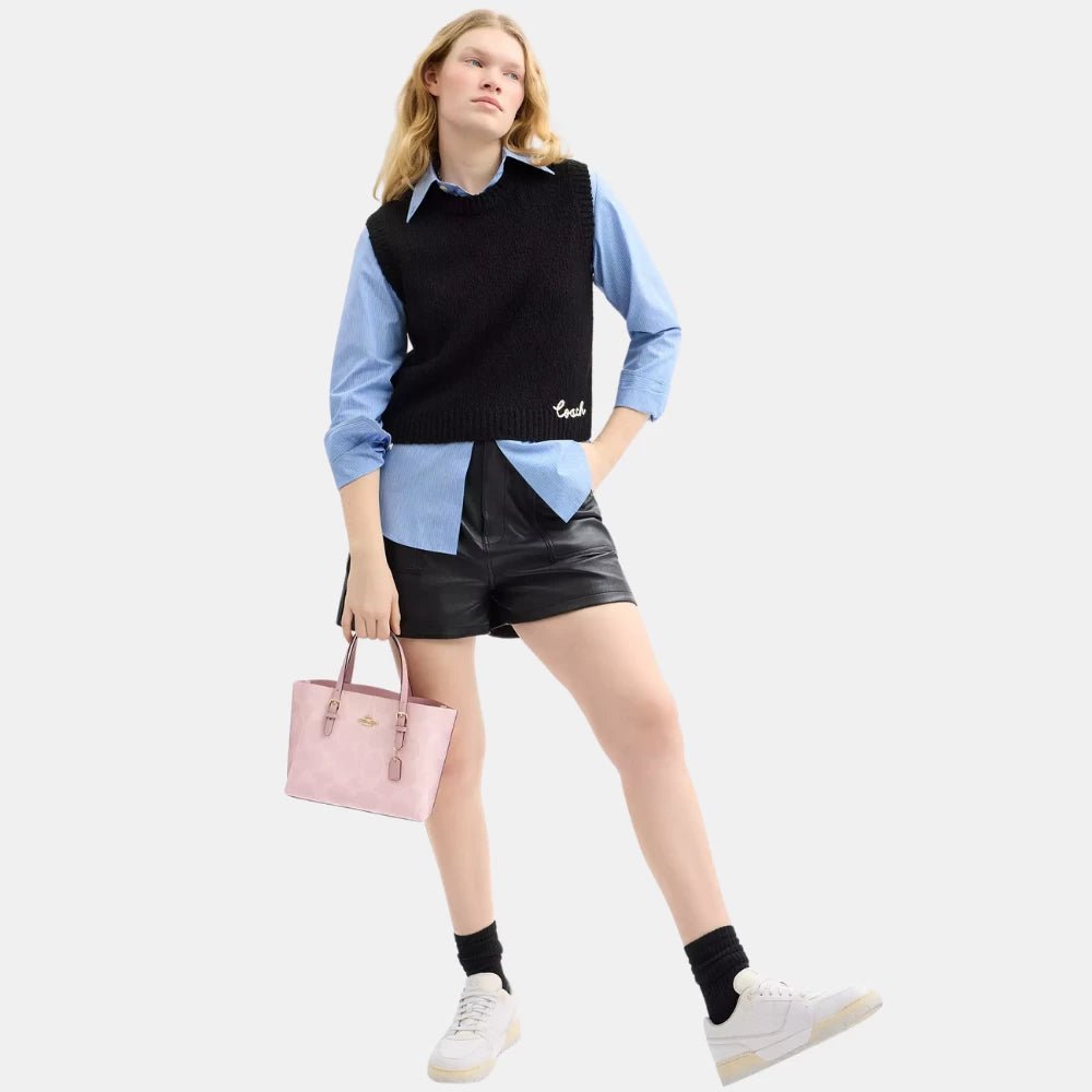 Coach Mollie Tote Bag 25 In Signature Canvas (Powder Pink) - DIVA ONLINE STORE
