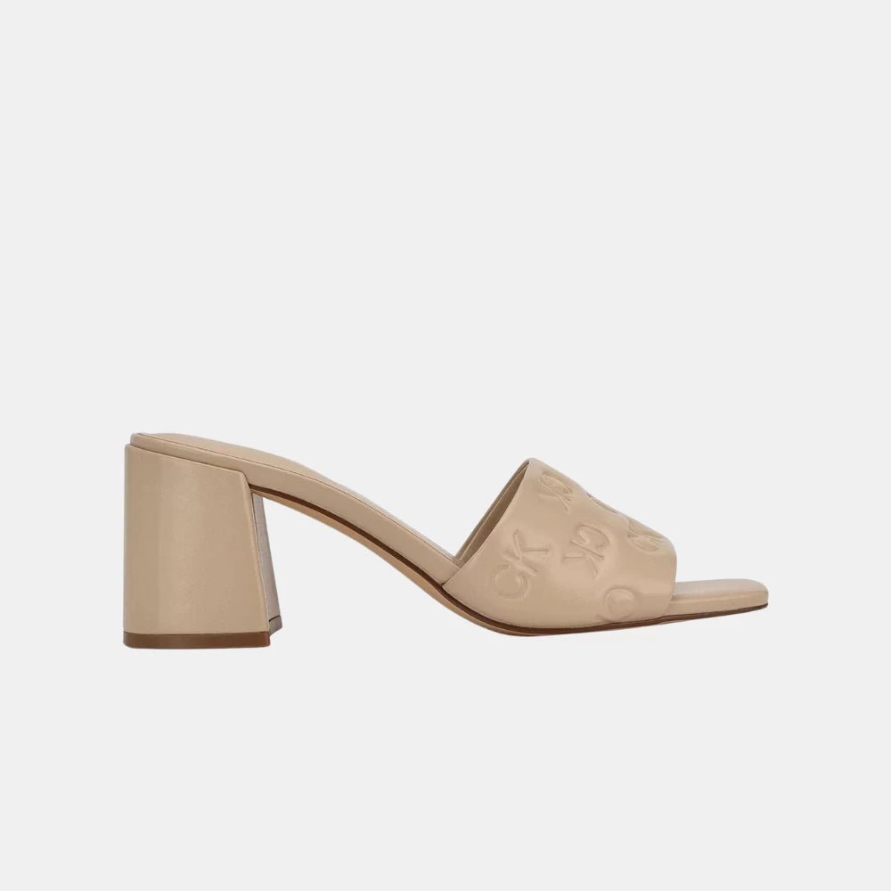 Calvin Klein Elora Block - Heel Sandals (Ivory) - DIVA ONLINE STORE