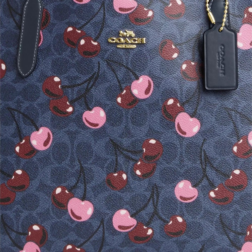 Coach City Tote In Signature Canvas With Cherry Print - DIVA ONLINE STORE