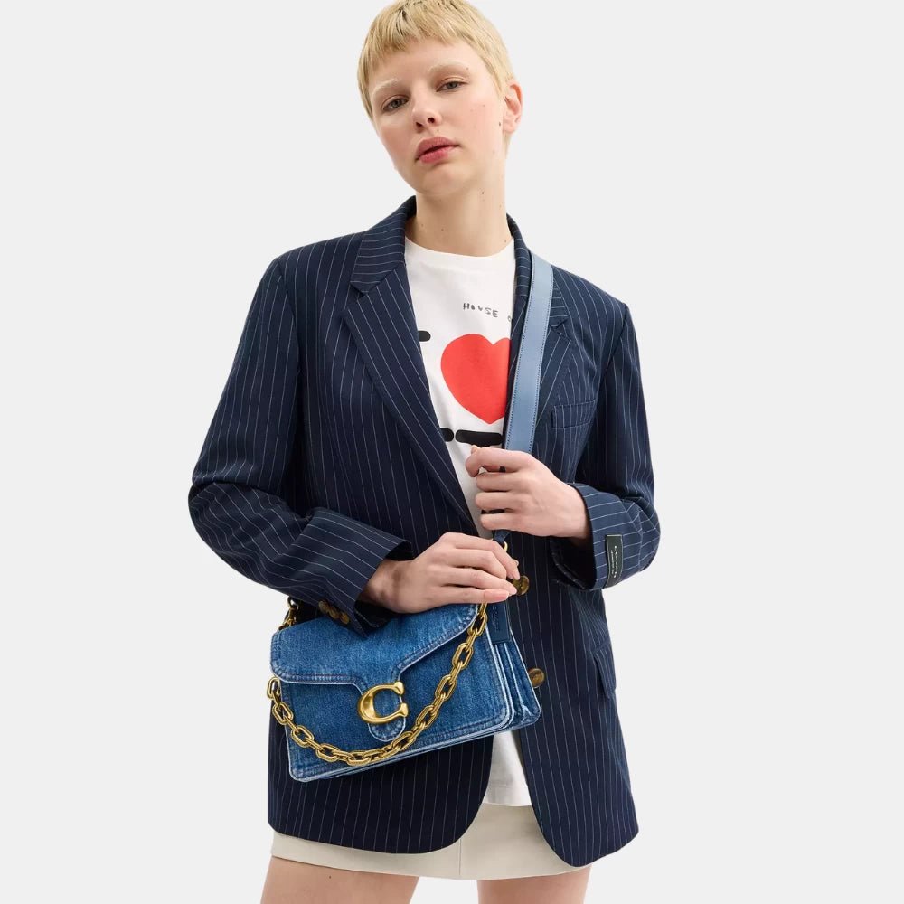 Coach Chain Tabby Shoulder Bag (Denim/Deep Blue) - DIVA ONLINE STORE