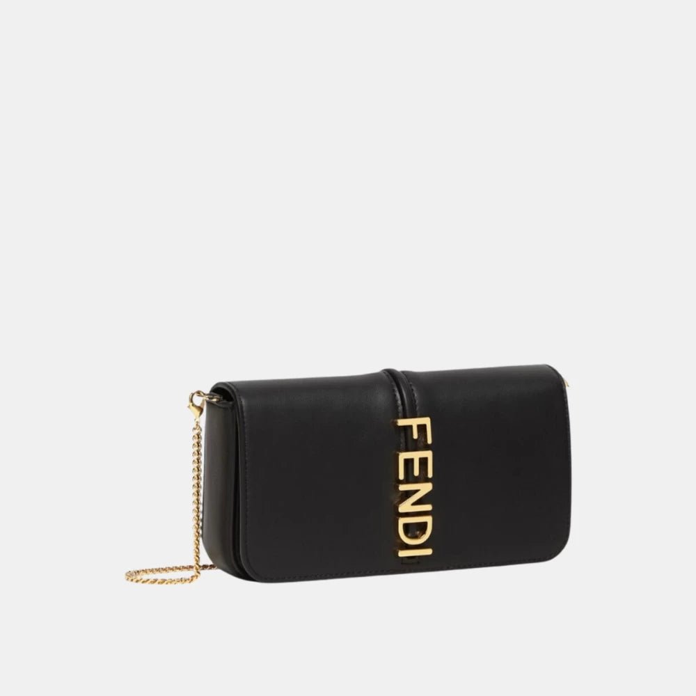 Fendi Fendigraphy Wallet On Chain (Black) - DIVA ONLINE STORE