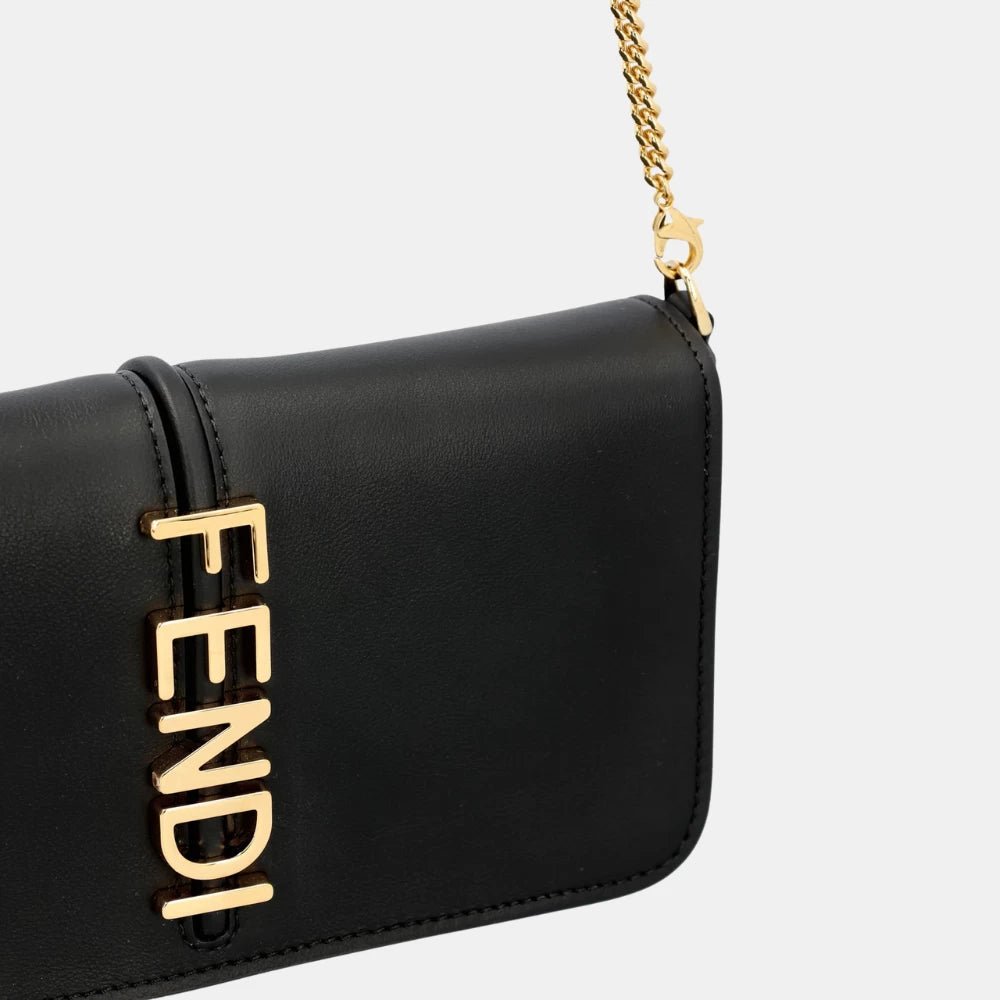Fendi Fendigraphy Wallet On Chain (Black) - DIVA ONLINE STORE