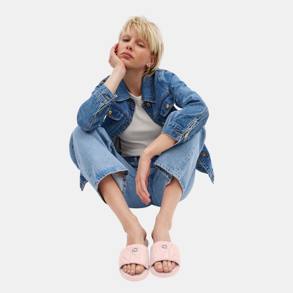 Coach Holly Sandal With Quilting (Blush) - DIVA ONLINE STORE