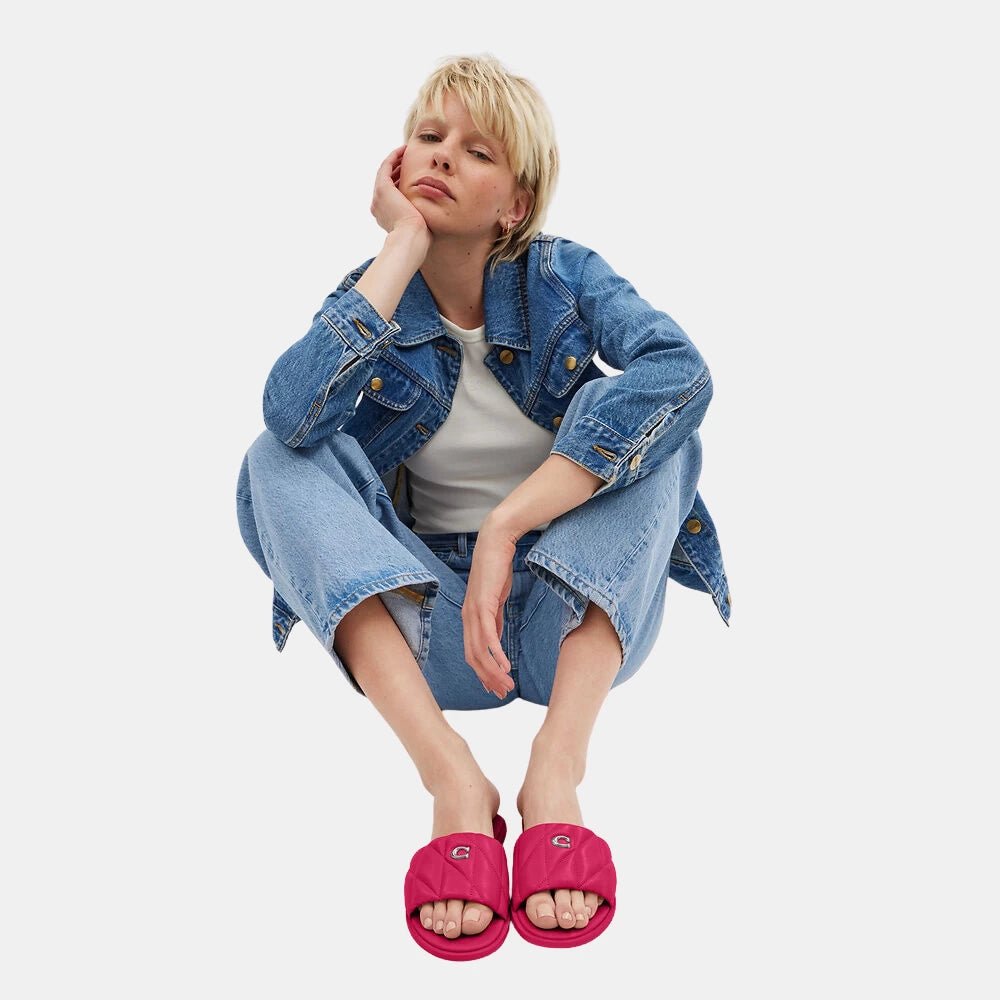 Coach Holly Sandal With Quilting (Dragonfruit) - DIVA ONLINE STORE