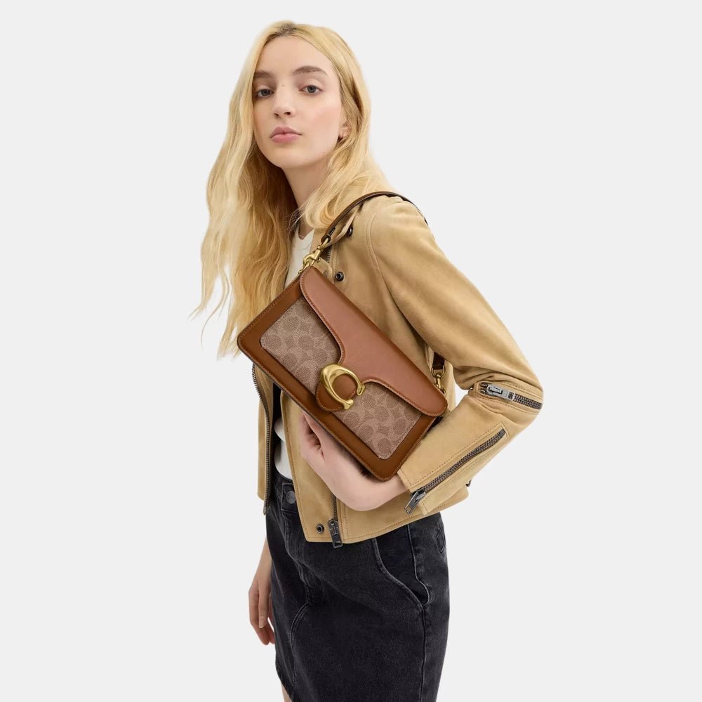 Coach Tabby Shoulder Bag 26 In Signature Canvas (Tan/Brown) - DIVA ONLINE STORE
