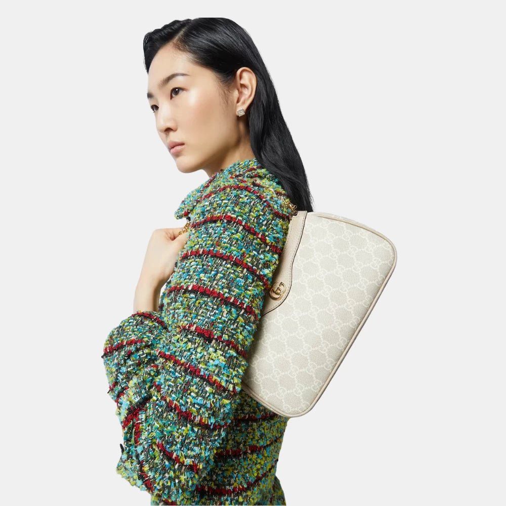 Gucci Ophidia Small Shoulder Bag (Beige/White) - DIVA ONLINE STORE