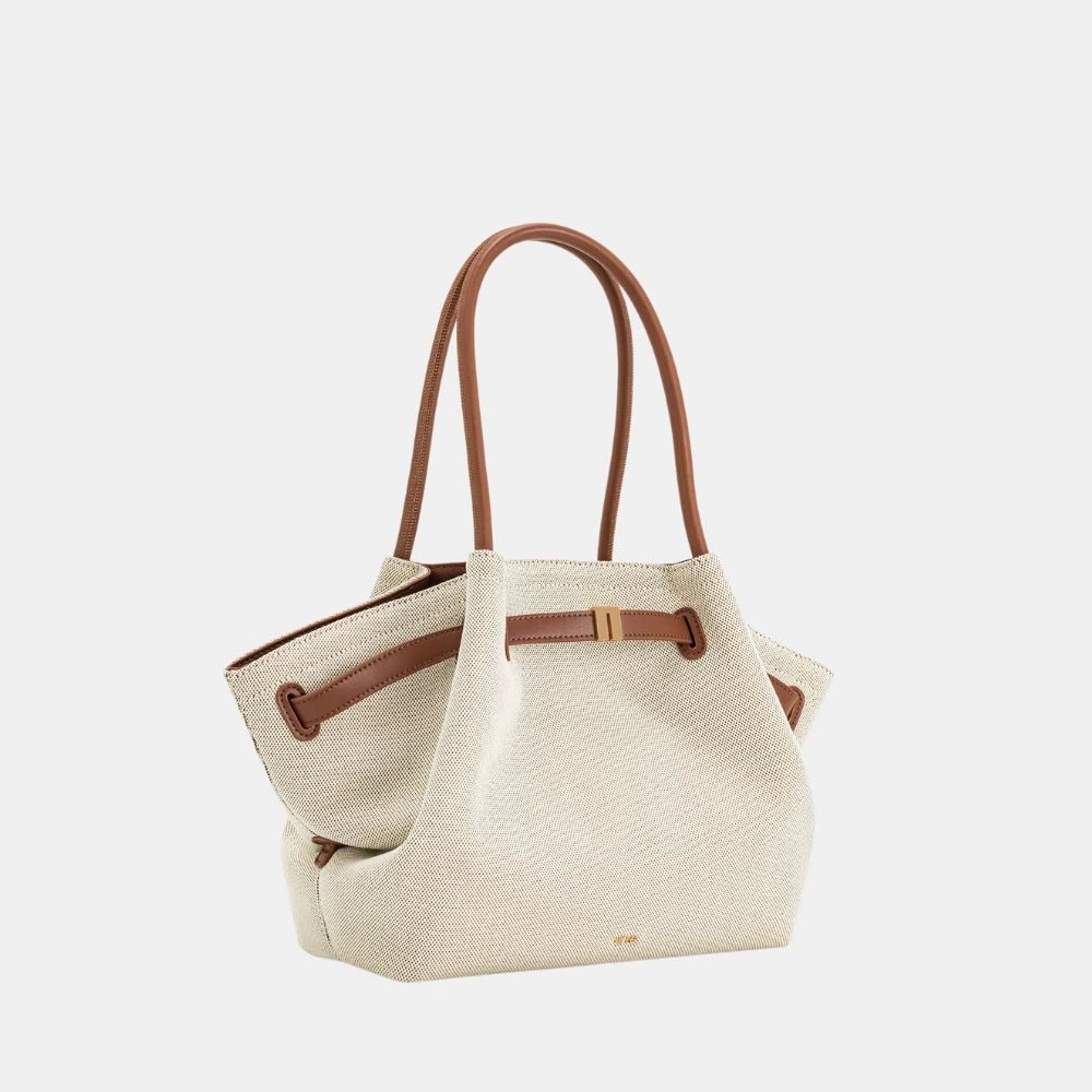 JW Pei Hana Medium Tote Bag (Brown Canvas) - DIVA ONLINE STORE