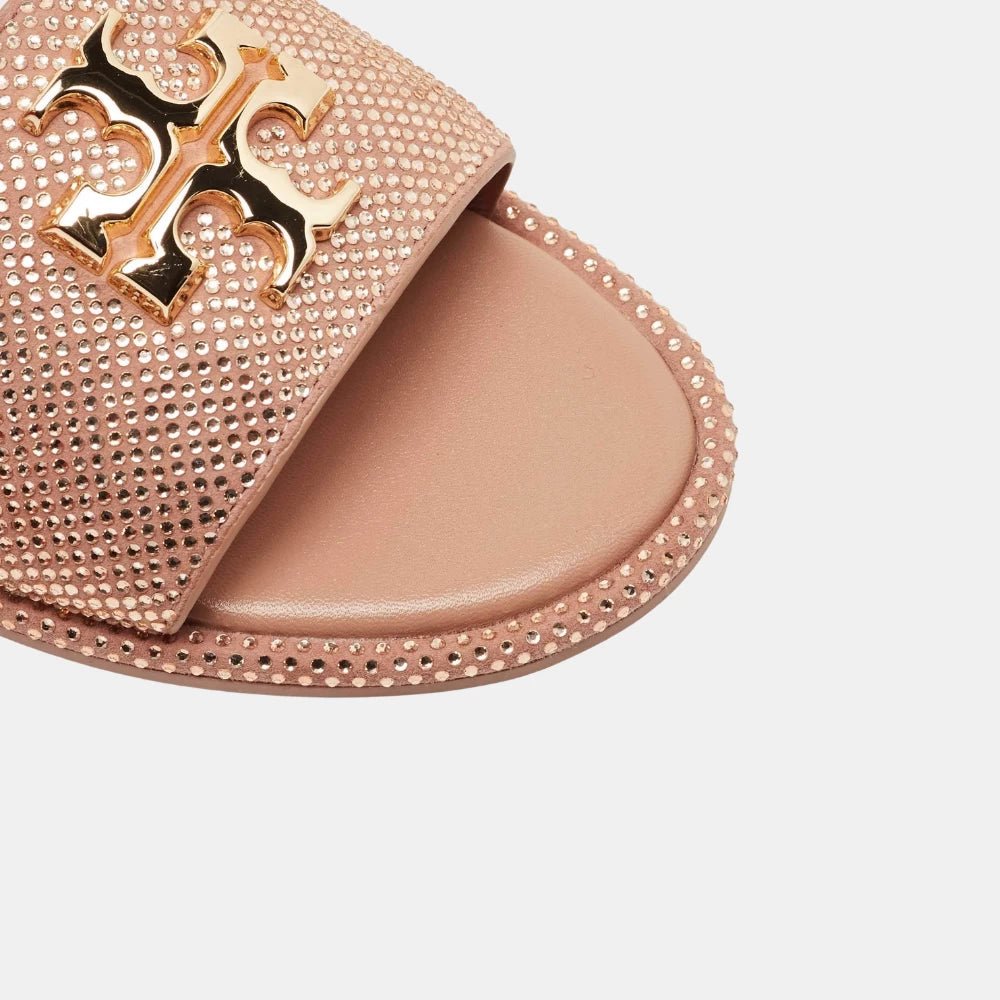 Tory Burch Everly Rhinestone Slides (Posy Pink) - DIVA ONLINE STORE